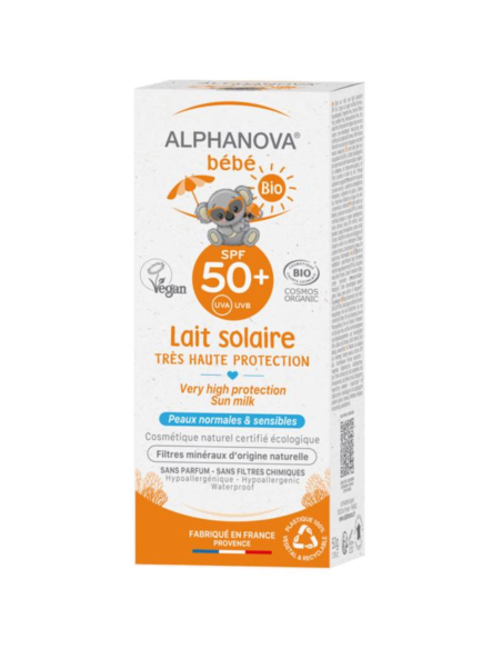 Protector Solar Bebé SPF 50+ Alphanova 50 g – Protección natural y ecológica
