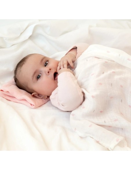 Oferta Set 3 muselinas rosa. Kiokids