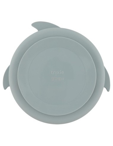 plato-3-compartimentos-silicona-tiburon-trixie-2.jpg – Detalle de la ventosa inferior.