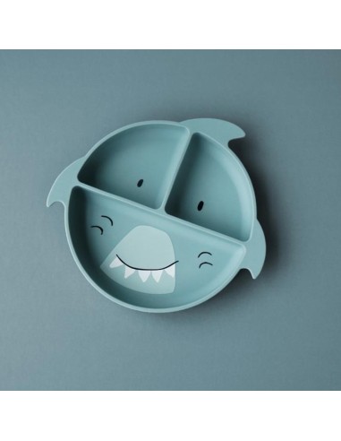 plato-3-compartimentos-silicona-tiburon-trixie-4.jpg – Imagen de los compartimentos vacíos.