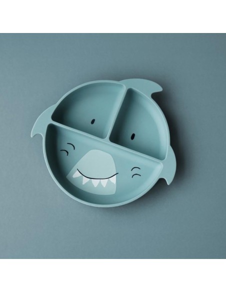 plato-3-compartimentos-silicona-tiburon-trixie-4.jpg – Imagen de los compartimentos vacíos.