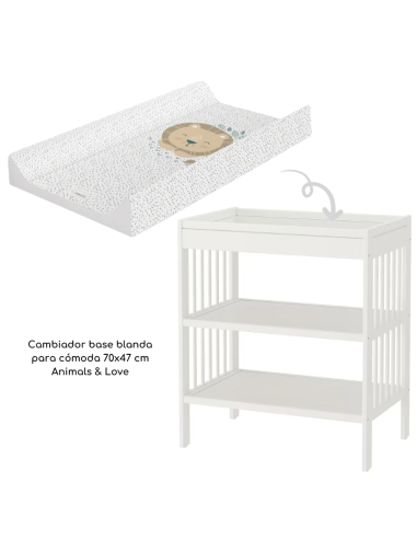 Cambiador base blanda para cómoda 70x47 cm | Albero Mio - Nappy.es