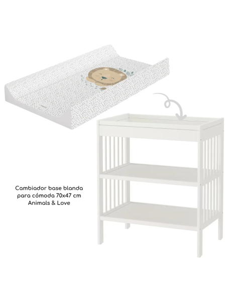 Cambiador base blanda para cómoda 70x47 cm | Albero Mio - Nappy.es