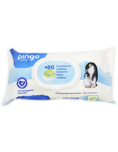 Caja de toallitas ecológicas 12 paquetes de 80 uds Pingo