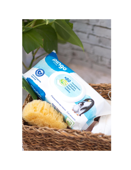 Caja de toallitas ecológicas 12 paquetes de 80 uds Pingo