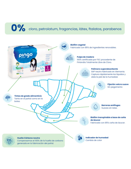 [PAÑALES PINGO] talla 1 en Nappy.es tienda online de bebes
