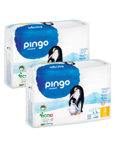 Pack Pingo talla 2 caja 84 uds ecológicos 3-6 kg Pingo