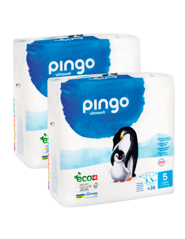 Pack Pingo talla 5 caja 72 uds ecológicos 11-25 kg Pingo