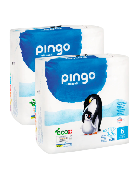 Pack Pingo talla 5 caja 72 uds ecológicos 11-25 kg Pingo