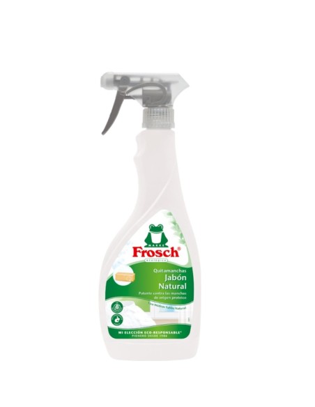 quitamanchas-jabon-natural-500ml-frosch-1.jpg – Vista frontal del quitamanchas Frosch jabón natural 500 ml.