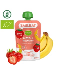 Pouch de Fresa y Platano 100gr eco | Smileat - Nappy.es 2