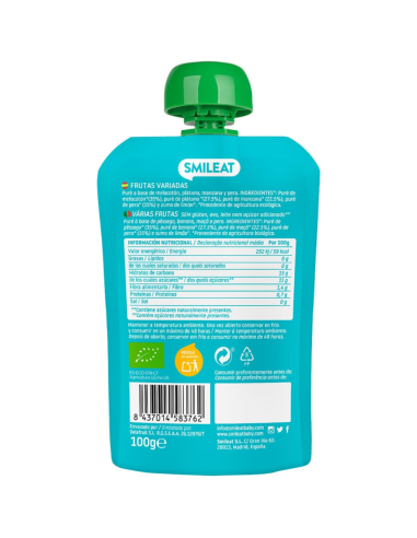 Pouch de frutas variadas | Smileat - Nappy.es