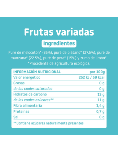 Pouch de frutas variadas | Smileat - Nappy.es