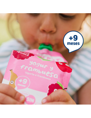 Pouch Yogur y Frambuesa 100gr eco Smileat
