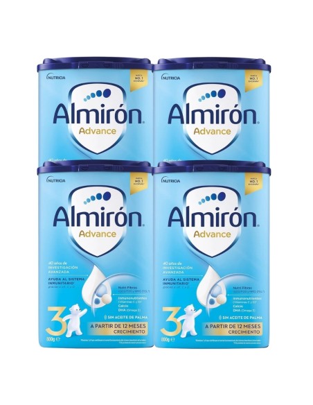 pack-4-leche-advance-3-800g-12m-almiron-1.jpg – Vista frontal del pack completo.