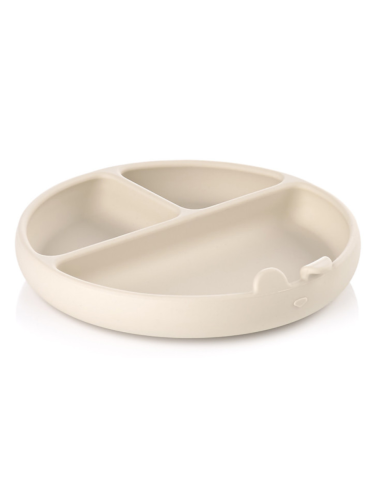 Plato de silicona BLW color arena | Jané - Nappy.es