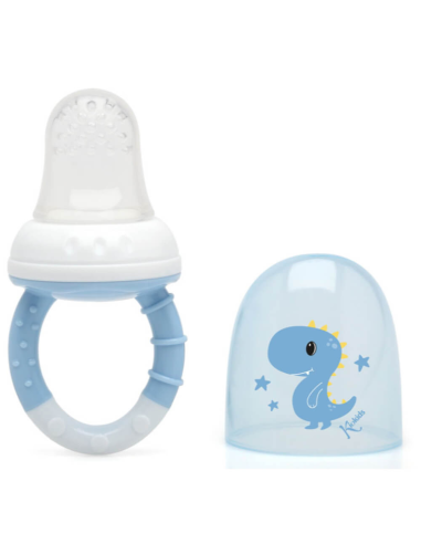 Alimentador antiahogo azul en silicona bebé +6 meses kiokids