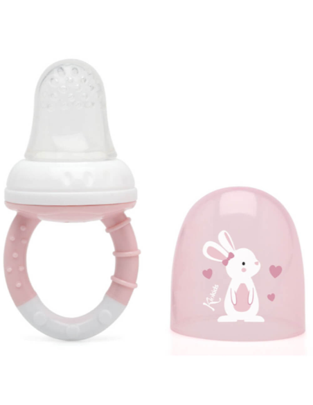 Alimentador antiahogo rosa en silicona bebé +6 meses kiokids