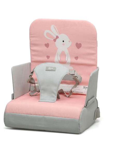 Trona asiento elevador rosa para comer hasta 15kg o 3 años Kiokids