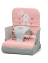 Trona asiento elevador rosa para comer hasta 15kg o 3 años Kiokids