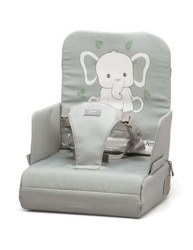 Trona asiento elevador gris para comer hasta 15kg o 3 años Kiokids
