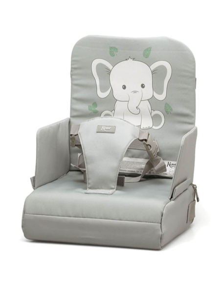 Trona asiento elevador gris para comer hasta 15kg o 3 años Kiokids