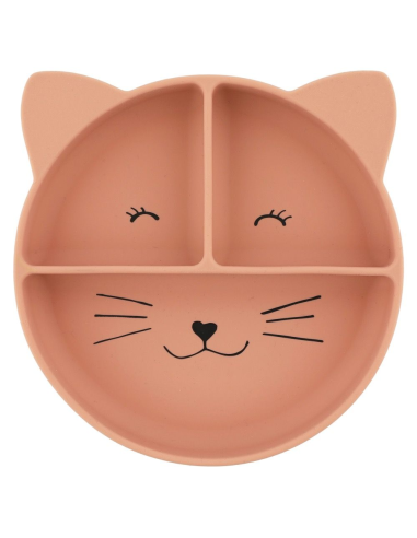 plato-compartimentado-silicona-gato-trixie-1.jpg – Vista frontal del plato.