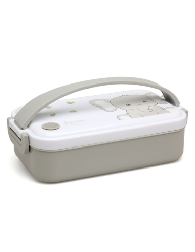 Caja almuerzo gris 550 ml acero inoxidable Kiokids