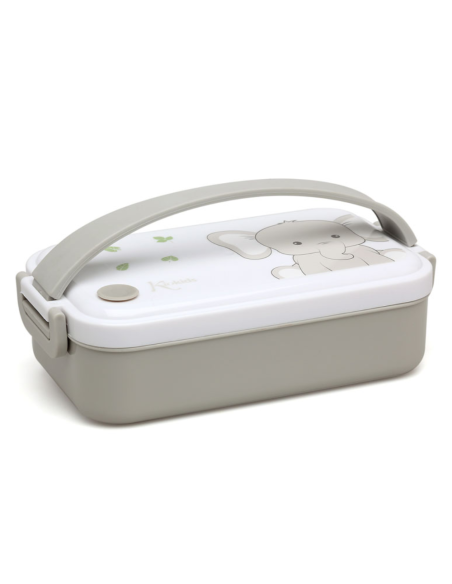 Caja almuerzo gris 550 ml acero inoxidable Kiokids
