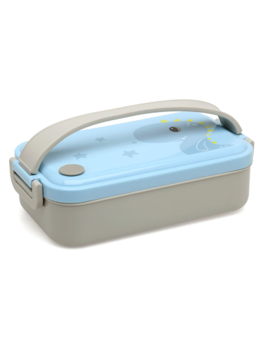 Caja almuerzo azul 550 ml acero inoxidable Kiokids