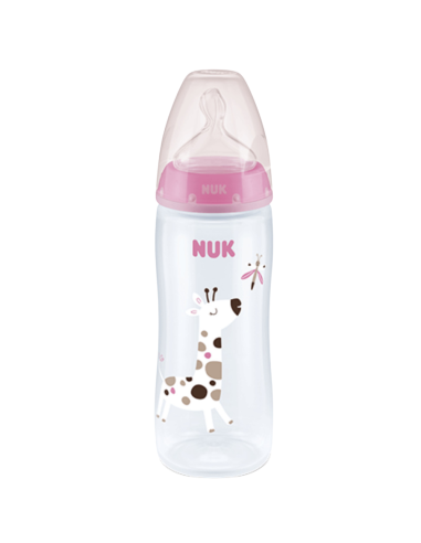 Biberón First Choice + PP con Control de Temperatura rosa 360ml (6-18M) NUK