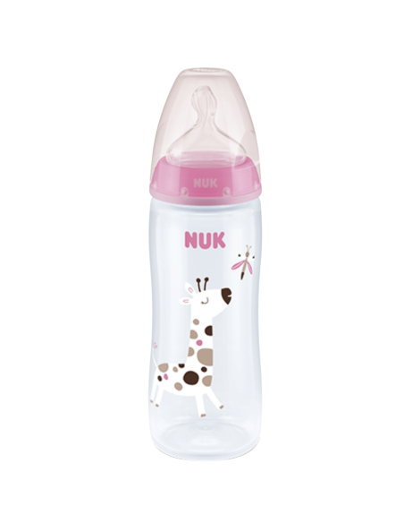 Biberón First Choice + PP con Control de Temperatura rosa 360ml (6-18M) NUK