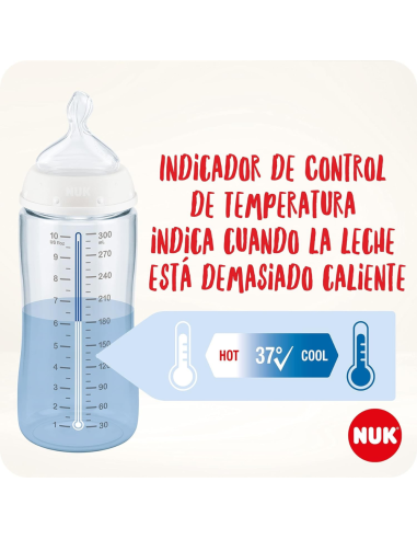 Biberón First Choice + PP con Control de Temperatura rosa 360ml (6-18M) NUK
