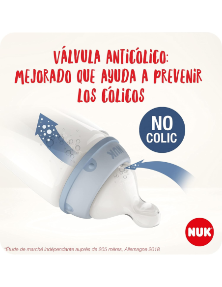 Biberón First Choice + PP con Control de Temperatura rosa 360ml (6-18M) NUK