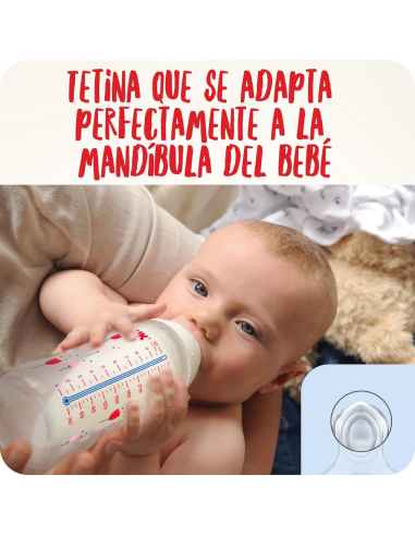 Biberón First Choice + PP con Control de Temperatura rosa 360ml (6-18M) NUK