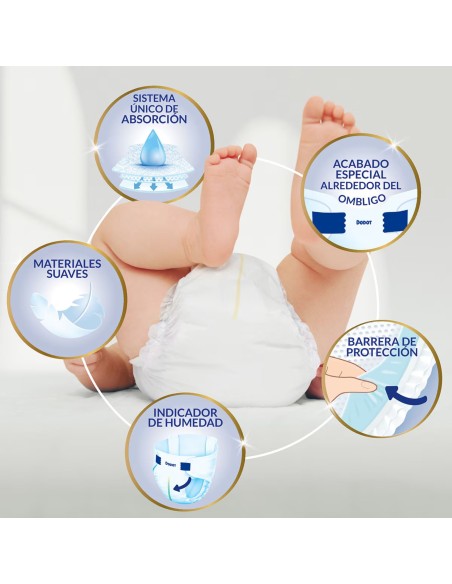 Pañales talla 0 Dodot Sensitive: máxima protección en formato compacto (24 uds)