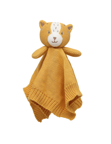Dudú algodón tigre +0M 25cm Kiokids Colección Cotton Friends, ecológico y suave