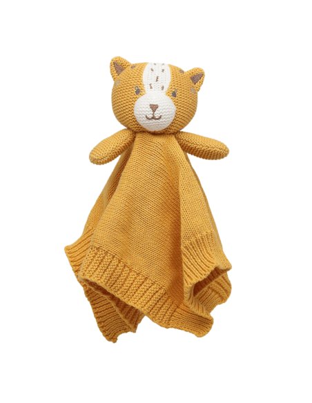 Dudú algodón tigre +0M 25cm Kiokids Colección Cotton Friends, ecológico y suave