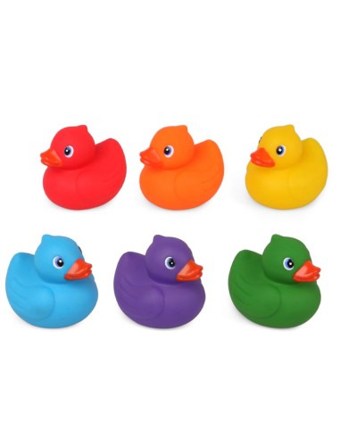 Set Patitos antimoho +3m 6pcs.  Kiokids. Vinilo blandito para baño