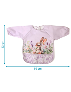 babero-impermeable-lavanda-kiokids-detalle-bolsillo 2