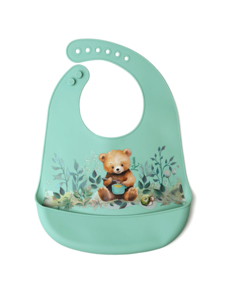 babero-silicona-salvia-kiokids-enrollable