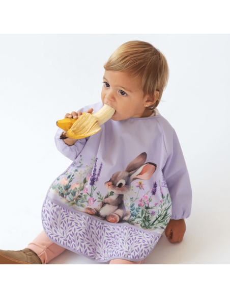 babero-impermeable-lavanda-kiokids-detalle-bolsillo