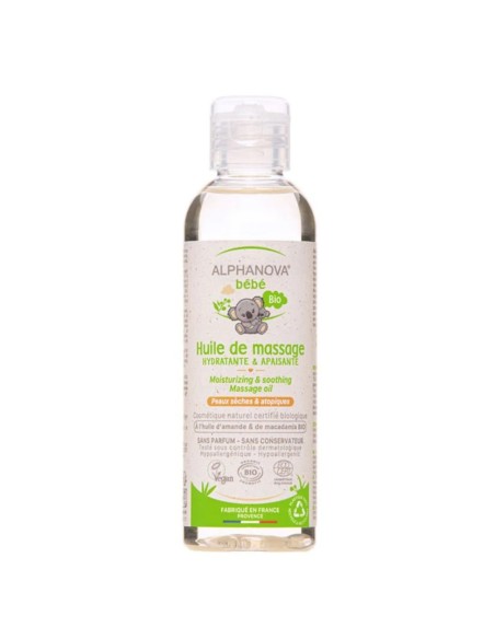 aceite-masaje-ecologico-100ml-alphanova-bebe-1.jpg – Botella de aceite de masaje Alphanova Bebé 100 ml.