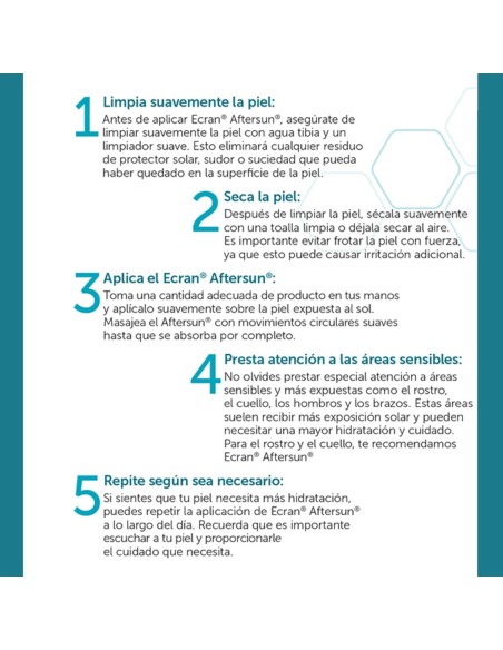 Ingredientes clave de Aftersun Ecran: Aloe Vera y Vitamina E