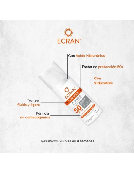 Textura fluida y ligera que no deja residuos blancos, perfecta para aplicar antes del maquillaje