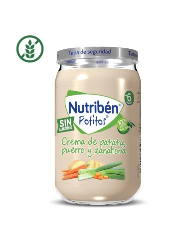 Potito Crema de Patatas, Puerro y Zanahoria | Nutribén - Nappy.es