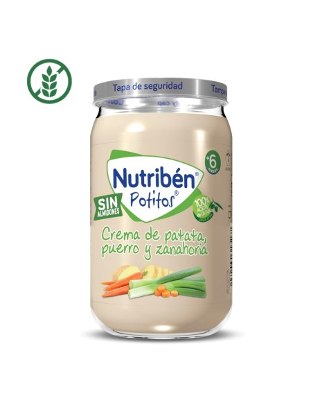 Potito Crema de Patatas, Puerro y Zanahoria | Nutribén - Nappy.es