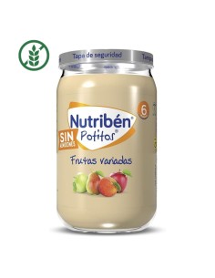 potito-frutas-variadas-nutriben-1.jpg – Vista frontal del tarrito.