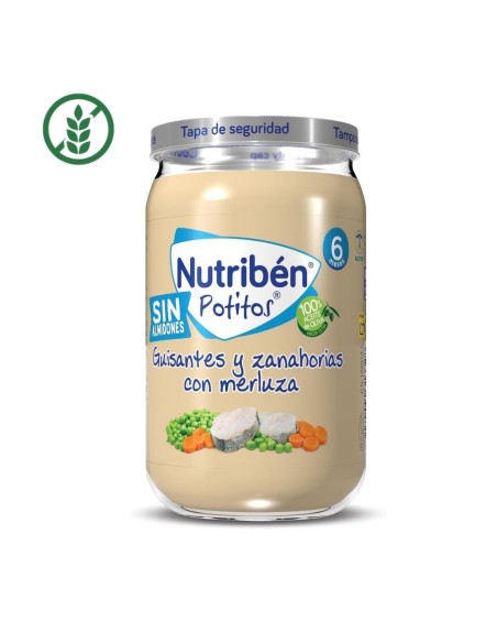 potito-suprema-merluza-guisantes-zanahoria-nutriben-1.jpg – Vista frontal del tarrito.