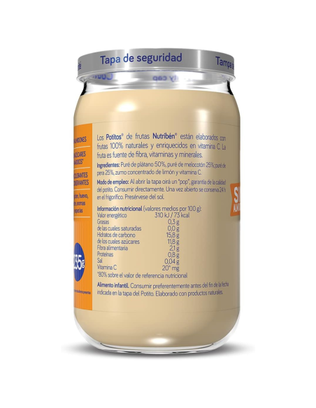 potito-melocoton-pera-platano-nutriben-2.jpg – Detalle de la etiqueta.